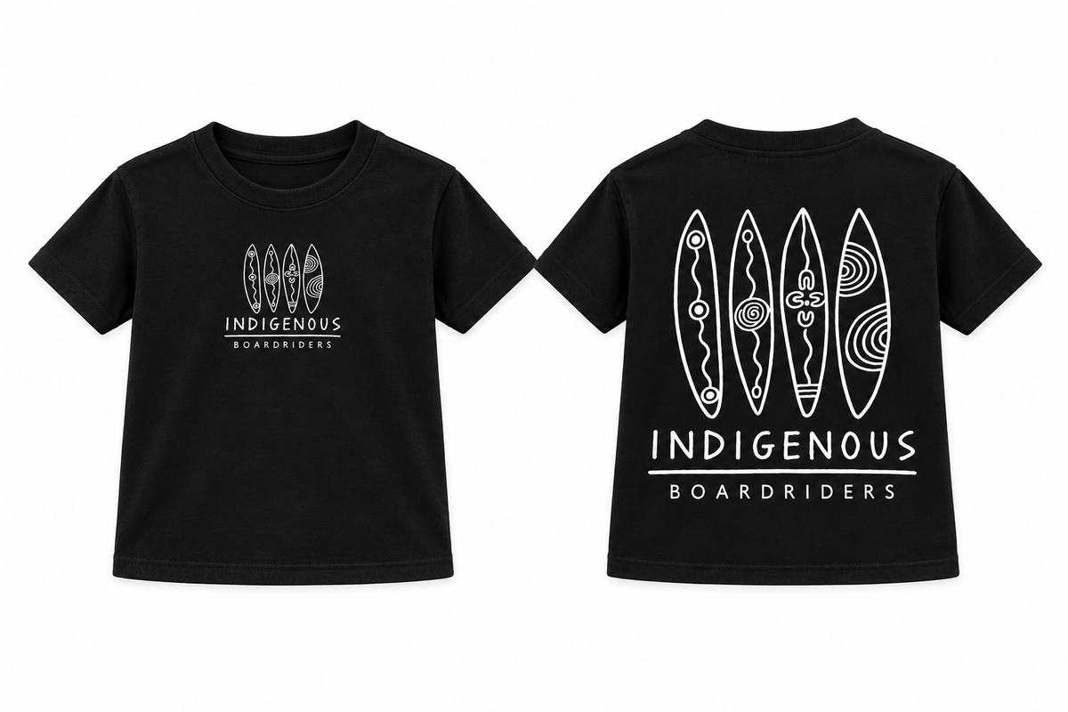 PRE-ORDER Indigenous Boardriders Classic Tee KIDS - Black